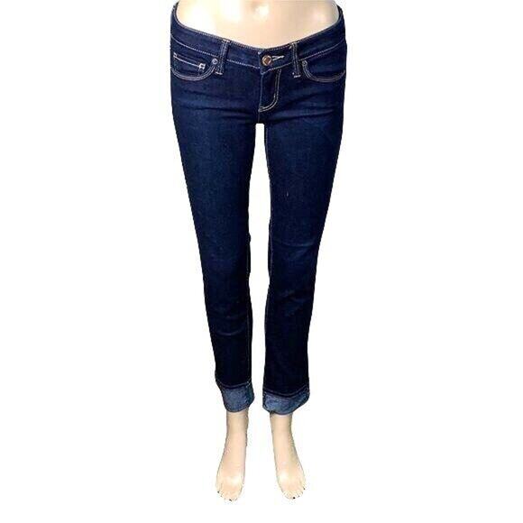 American Eagle Womens Stretch Denim Skinny Jeans Dark Wash Size 2 - Picture 1 of 8